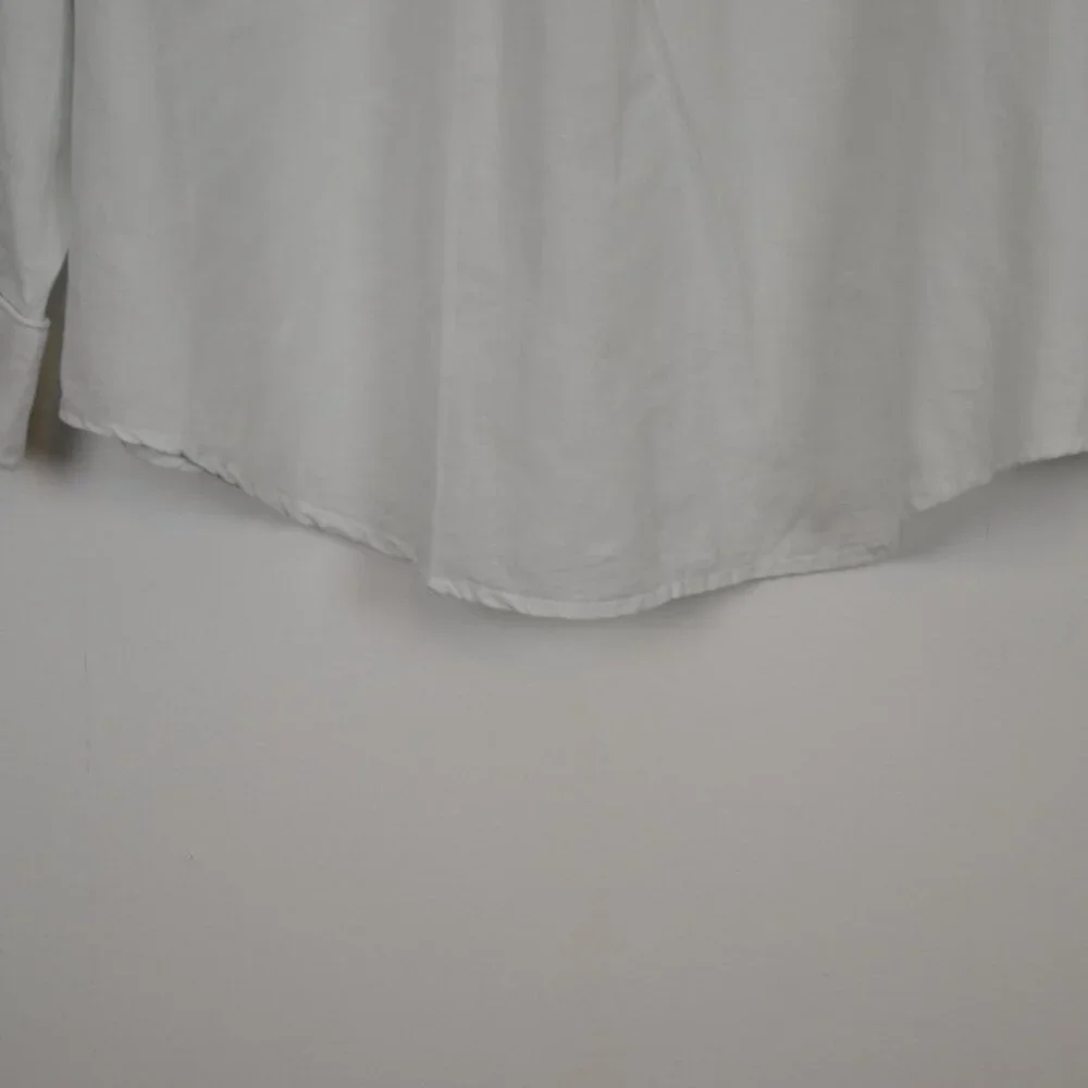 Anthropologie Maeve Cotton Blend Long Sleeve Button Down 1 Pocket Woemen L Shirt - Picture 6 of 9